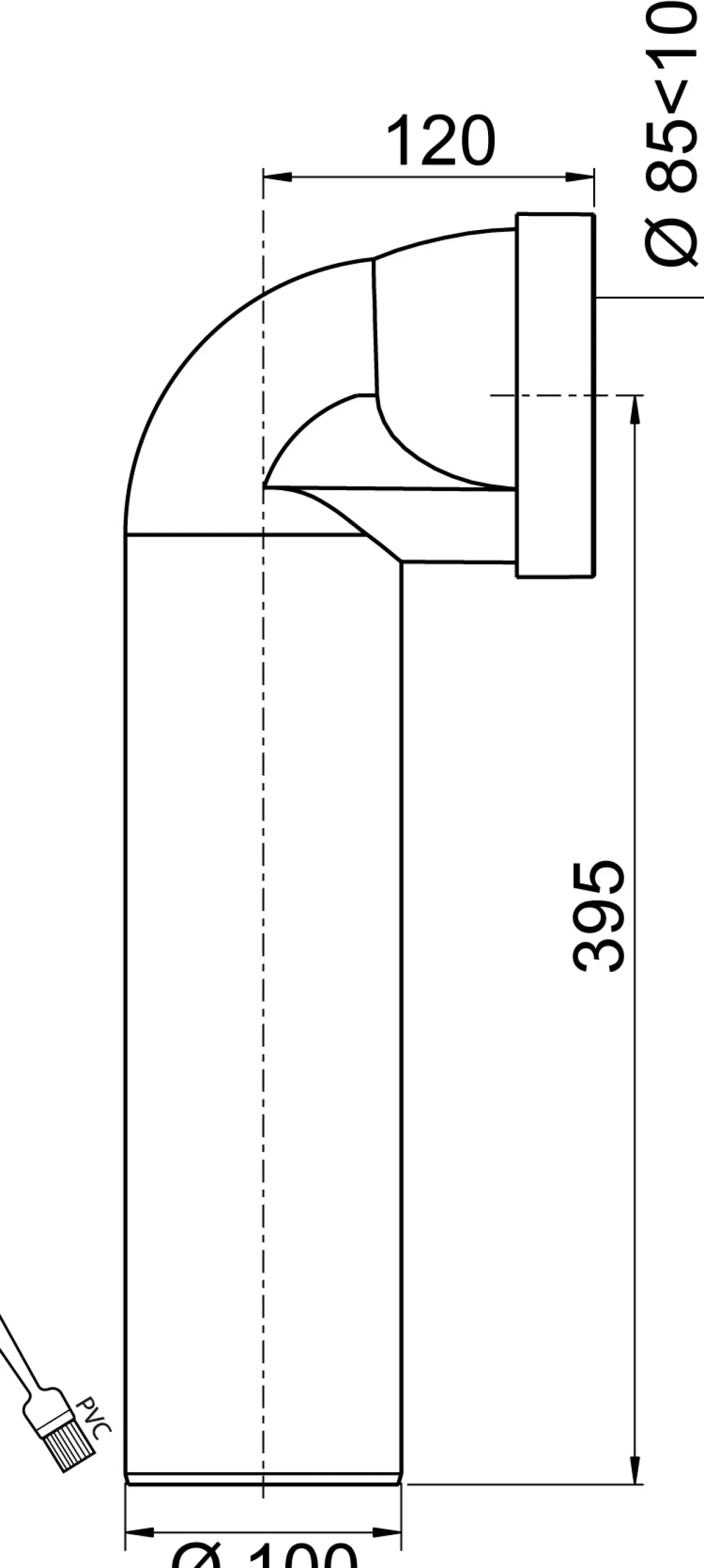 Brico Wirquin Wc-Aansluiting Bocht 100Mm