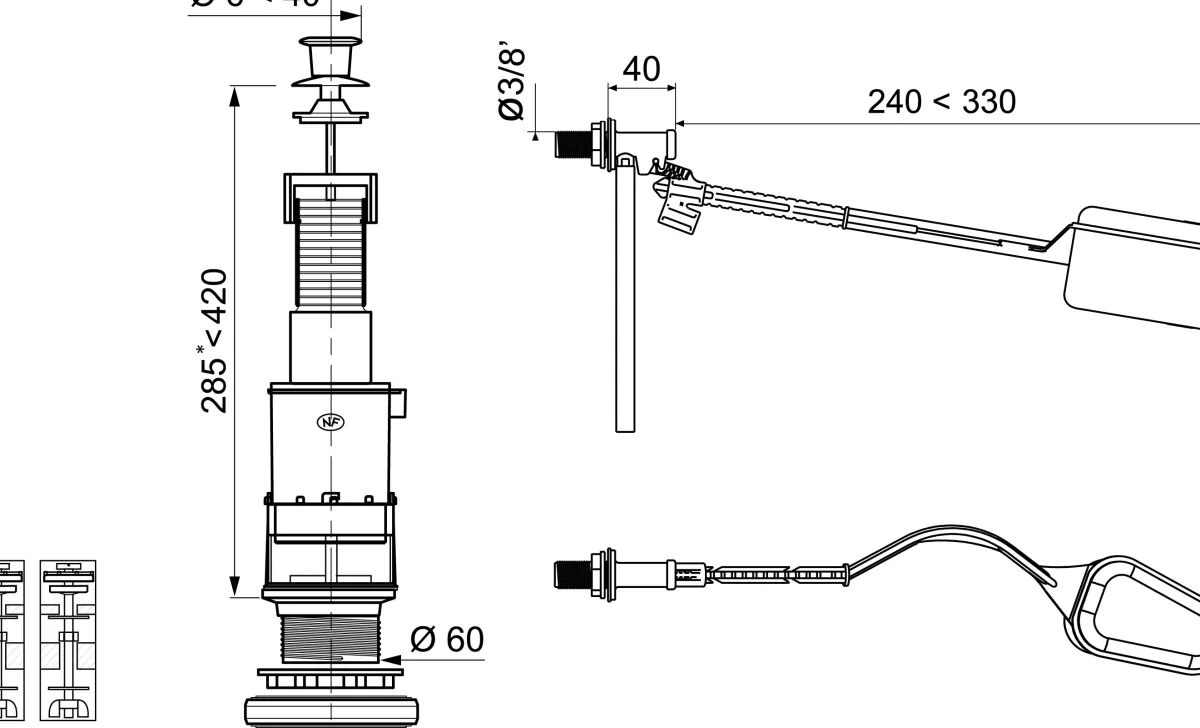 Brico Wirquin Wc-Mechanisme Mx12 Compleet