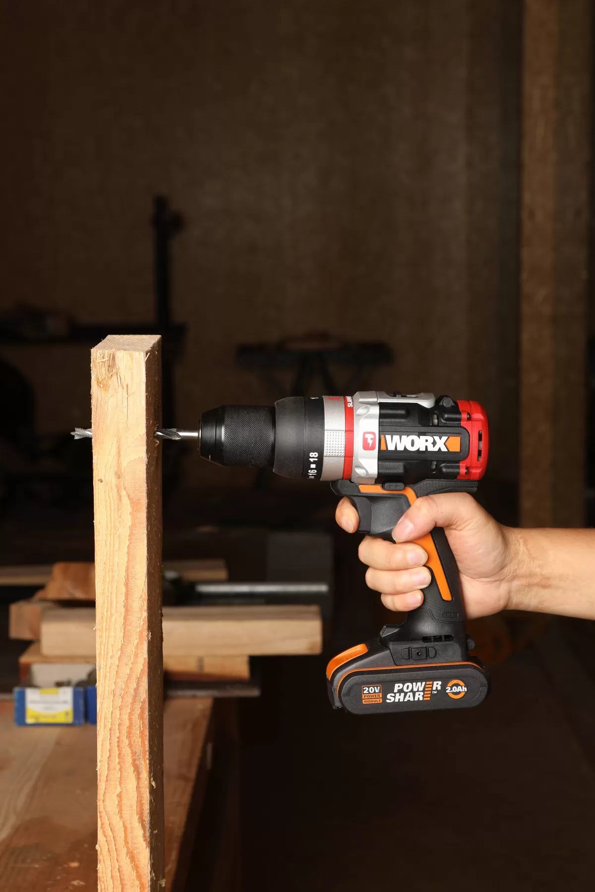 Brico Worx Accuboormachine Met Klopfunctie Wx354.9 20V (Zonder Accu) Best